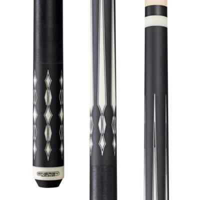 Energy By Players Matte Black/White With Silver Cue With Black Linen Wrap HC20