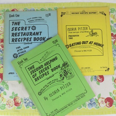 Lot of 3 Junk Food Junkie Cook Booklets Books 1-3 Restaurant Recipes Eating Out