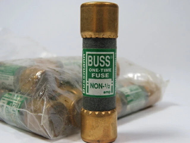 Bussmann NON-1/2 One Time Fuse 1/2A 250V Lot of 10 USED - Image 3 of 3