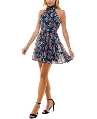 slim fit dress slacks Trixxi Juniors' Ruffled Tie-Front Fit & Flare Dress MSRP $49 – DGFOutlet main image 0