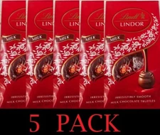 5x NEW Lindt Lindor MILK CHOCOLATE Truffles 5.1 oz Bag - FREE SHIP - 5 PACK