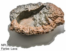 Terrarienteich - Felsenteich in Felsoptik - Farbe: Lava - Gr&ouml;sse: 25x18x7,5cm