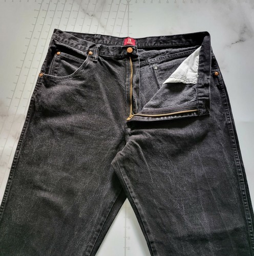 Wrangler Jeans 38x36 Black Straight 