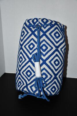 Southern Tide Ikat Pom Pom Tassel Backpack In Twilight Blue 