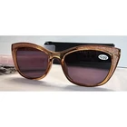 OCCI CHIARI +3.50 Readers Sunglasses Brown With Glitter Accents Case