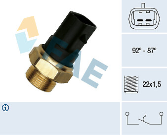 Fae 37220 Temperaturschalter, KüHlerlüFter For Alfa Romeo Fiat Innocenti Iveco-image