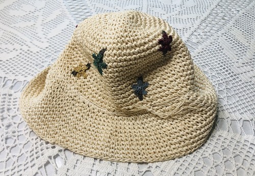Scala Gal Paper Hat Floppy White w 