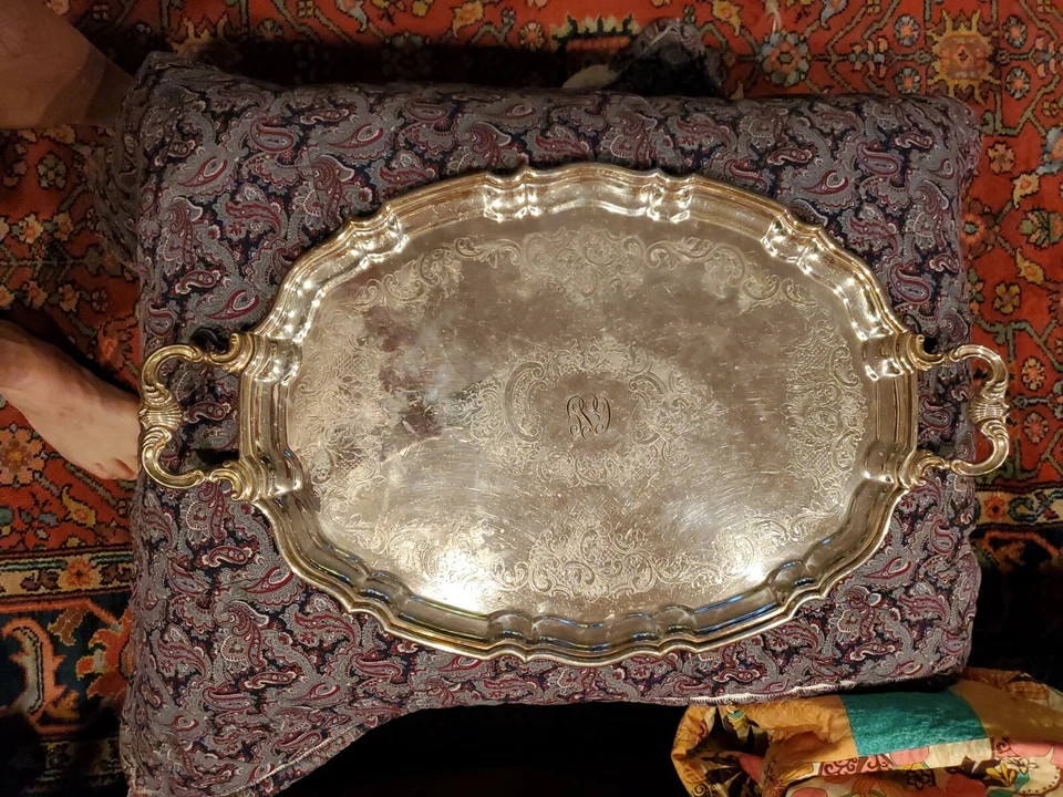 PRECIOSO PLATO VINTAGE BIRKS REGENCY 2 ASAS Foto 3 de 4