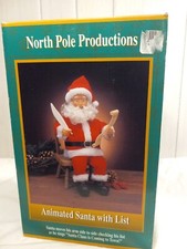 Gemmy Animated Santa Clause with List Sings Santa Clause is Coming to Town