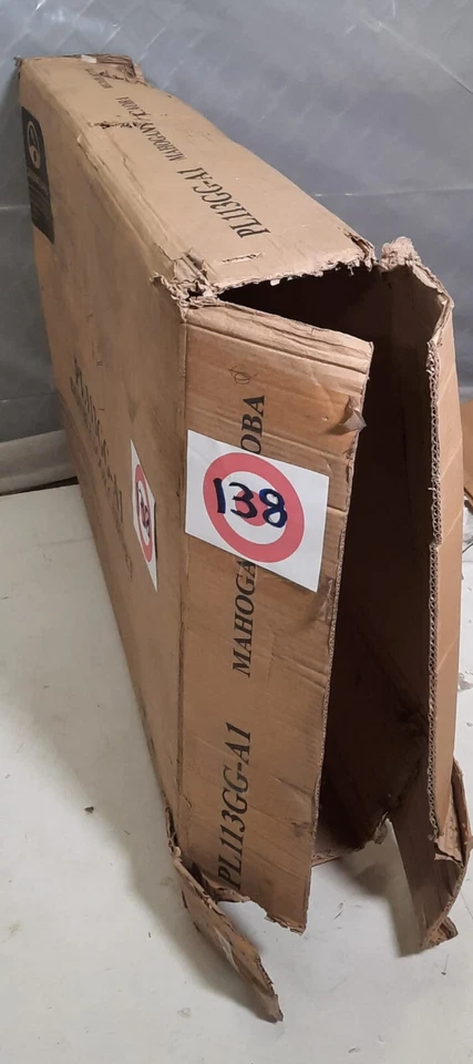 Gabinete de almacenamiento de puerta de madera laminada 29-1/2" H por fuente de oficina, caoba Foto 3 de 3