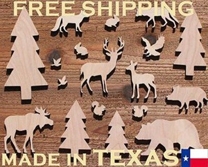 unfinished wood animal figures