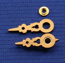 Wood Cuckoo Clock Hands Fits Regula For 60 mm or 2 1/4" Dial w/ Minute Bushing