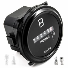 2" Round Hour Meter Gauge for Marine Boat Tractor Engine Pump Generator 6-80V