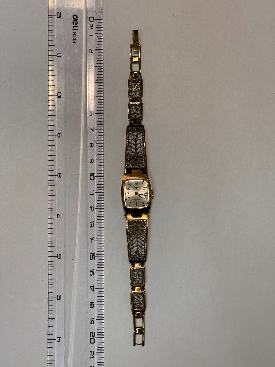 Watch Luch Vintage Ussr Women Soviet Mechanical Gold 17 Belarus