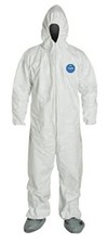 Dupont Tyvek Coverall Hooded Elastic White Suit 2XL TY122SWH2X Box Set Of 25