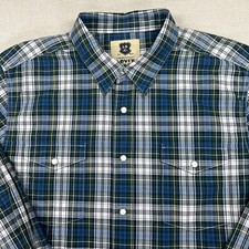Levis Shirt Mens Large Multi Plaid Cotton Pearl Snap Western Cowboy Rancher READ