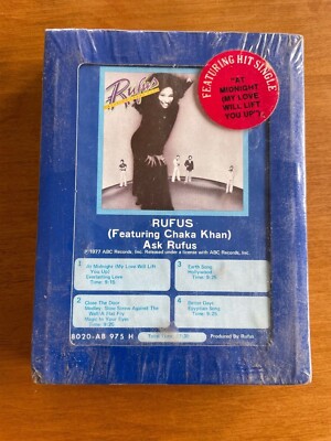 Rufus featuring Chaka Khan - Ask Rufus 1977 8-Track Factory Sealed never opened