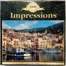 Impressions Cote dAzur France 1000 Piece Jigsaw Puzzle 2005 NEW Sealed