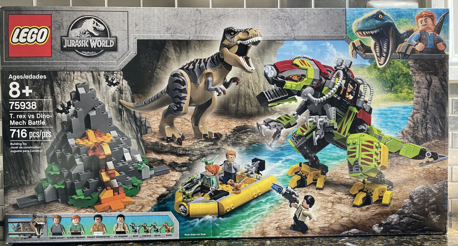 LEGO Jurassic World 75938 T. Rex vs Dino-Mech Battle - NEW Sealed -Dinosaur Boat