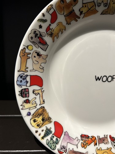 Ben Lenovitz Artist Holiday Dog Plate WOOF Collectible - Picture 4 of 23