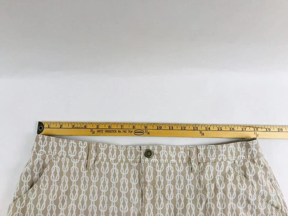 Falda Croft & Barrow para mujer talla grande 18 elástica tostada blanca cuerda nudo falda corta Foto 4 de 4