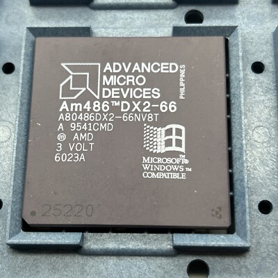 AMD 486 DX2 66 MHz CPU A80486DX2-66 Rare Vintage Processor AM486