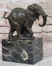 Art Deco Wildlife elephant by Milo Bronze Hot Cast Sculpture Statue Figurine Art