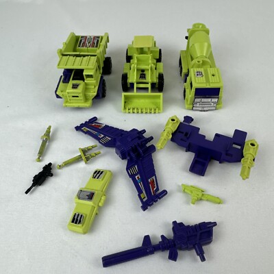 Vintage Tomy  Hasbro G1 Transformer Devastator Construction Figure Lot