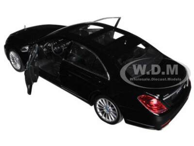 MERCEDES BENZ S CLASS WITH SUNROOF BLACK 1/24 DIECAST MODEL CAR BY