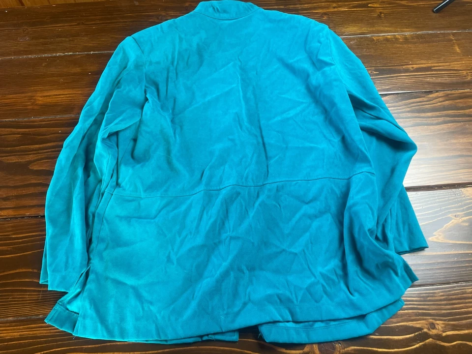 Notations Jacket, Women's Size Large, Blue, Blazer, Shoulder Pads - Image 2 of 4