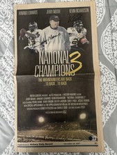 ARMANTI EDWARDS Jerry Moore +1 SIGNED APP STATE 3X Champs Paper Beckett Full LOA