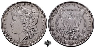 USA $1 one Morgan dollar 1882 Philadelphia SILVER Silbermünze United States