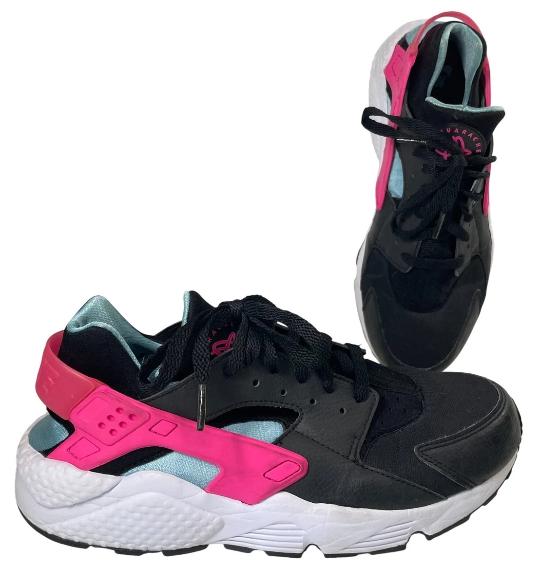 Nike Air Huarache Run South Beach Sneakers Mens 9.5 Black Laser Fuchsia Blue Nike Men main image 4