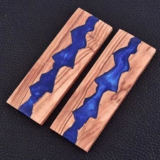 Custom Made Wood Resin Pair Scales For Knife Making Knife Handle 2961