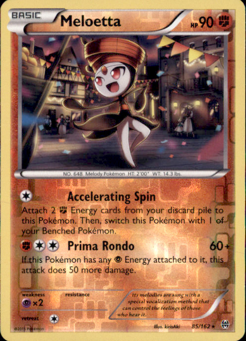 Meloetta Reverse Holo Holo Rare XY - BREAKthrough 85/162 NM kirisAki 2015