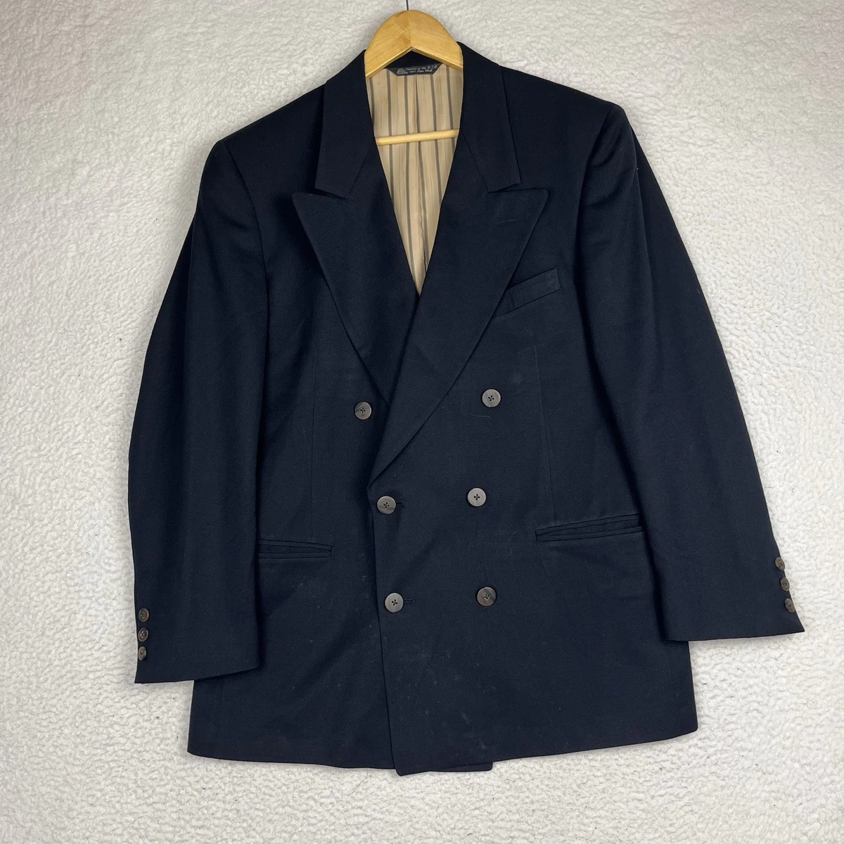 クリスチャンディオール　ダブル　スーツ　銀CDボタン　ネイビー　L Dior 双排扣西装和运动服男| eBay