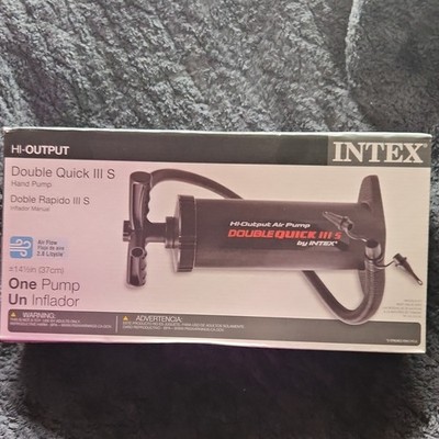 Intex Double Quick III S Hi-Output Hand Pump Black 37cm Air Hose