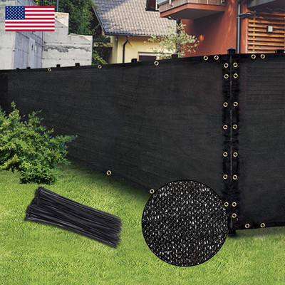 Badao Black 4Ft X 50Ft Outdoor Privacy Screen Fence Mesh Shade Net Cover Ideal