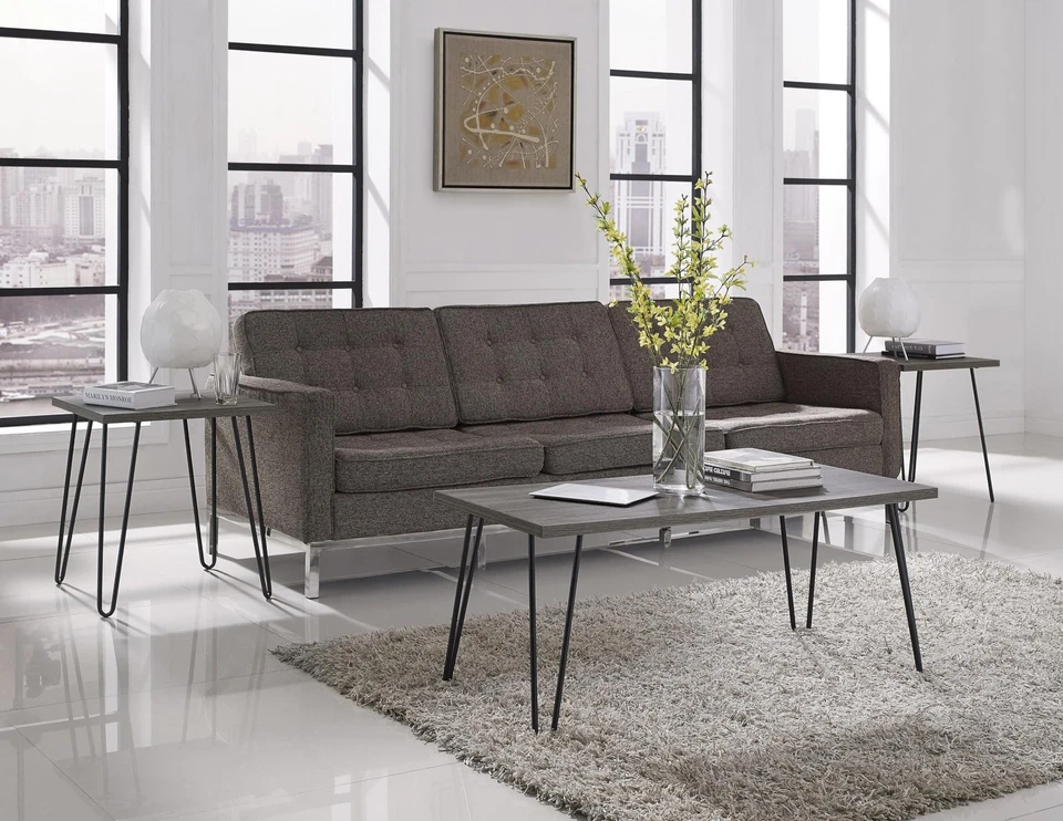 Owen ретро журнальный столик, состаренный серый дуб - Изображение 3 из 4