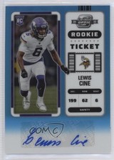 2022 Panini Contenders Optic Rookie Ticket Teal Prizm 21/99 Lewis Cine Auto 0b2