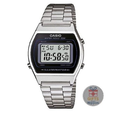 その他 Casio Men's Retro B640WD-1AV Silver Stainless-Steel Quartz Watch with Black Dial Casio B640WD-1AV Vintage Digital Quartz Watch Silver Stainless