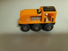 Brio Wooden Railway Rare AC 927 Orange Pop Hood Diesel Train