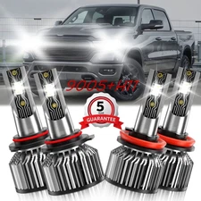 For Dodge Ram 3500 2009-2010 LED Headlight Kit Bulb Combo High Low Beam 26000LM