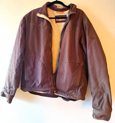 Timberland Outdoor Performance Men's L Brown Full Zip Jacket Stand-Up Collar