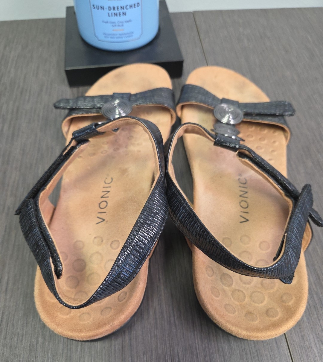 Vionic Farra Black Multi-Strap Sandals Shoes Gunm… - image 3