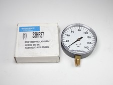 Ashcroft 33HR37 Pressure Gauge 35W1005 3-1/2" Face Dial 0-160PSI 1/4"NPT Bott...