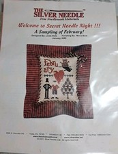 VTG Silver Needle January 2002  A Sampling Of February  Embroidery Cross Stitch