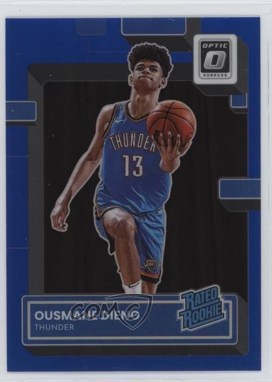 2022-23 Panini Donruss Optic Rated Rookie Blue Prizm 5/49 Ousmane Dieng #220 g9t
