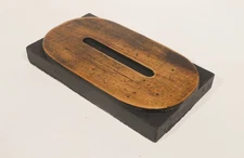 Vintage Letter "O" Wood Letter Press Printing Block  6-3/4 in. Tall