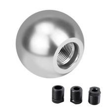 Round Ball Shift Knob, Aluminum Alloy Car Gear Shift Knob, Stick Shifter Silver